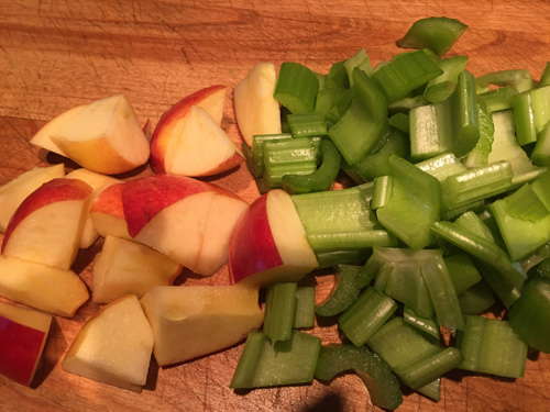 Apple Celery pre-chopped for blending